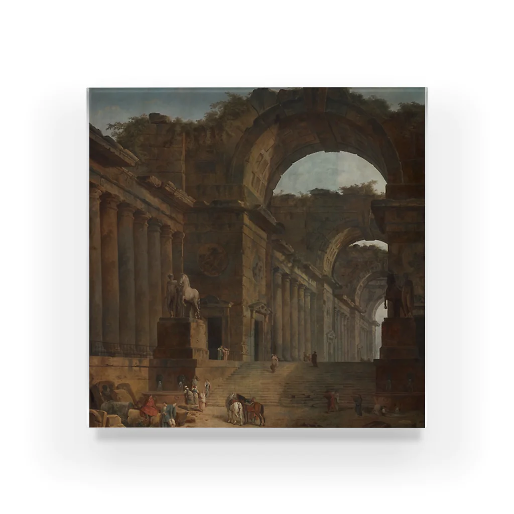 Art Institute ChicagoのThe Fountains, 1787/88 | Hubert Robert Acrylic Block