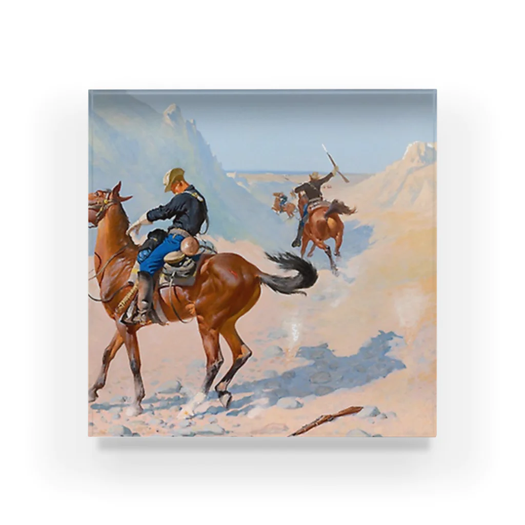 Art Institute ChicagoのThe Advance-Guard, or The Military Sacrifice (The Ambush), 1890 | Frederic Remington Acrylic Block