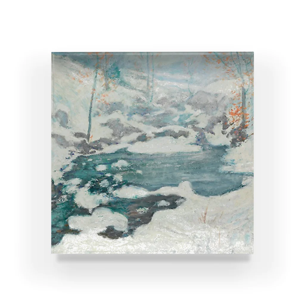 Art Institute ChicagoのIcebound, c. 1889 | John Henry Twachtman アクリルブロック