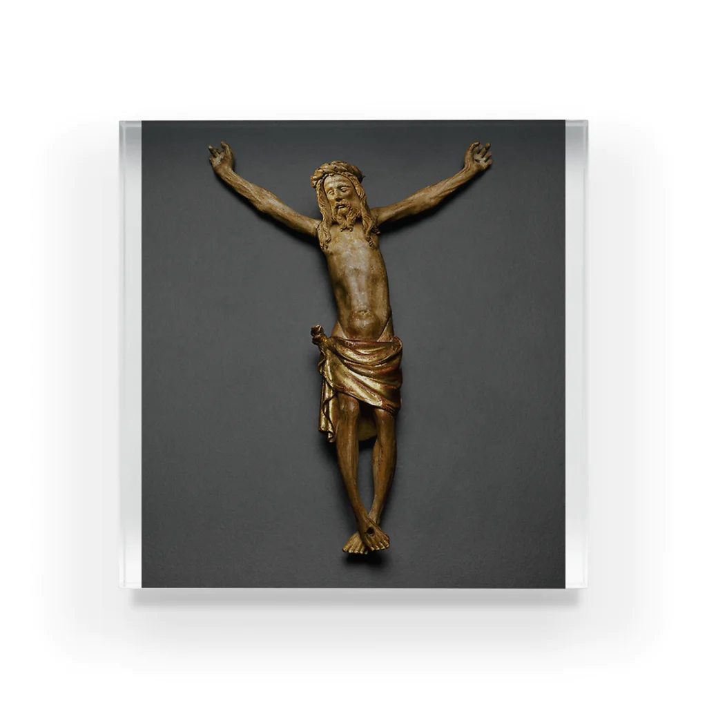 Art Institute ChicagoのCorpus of Christ, from the Altarpiece of the Crucifixion, 1391–99 | Jacques de Baerze Acrylic Block