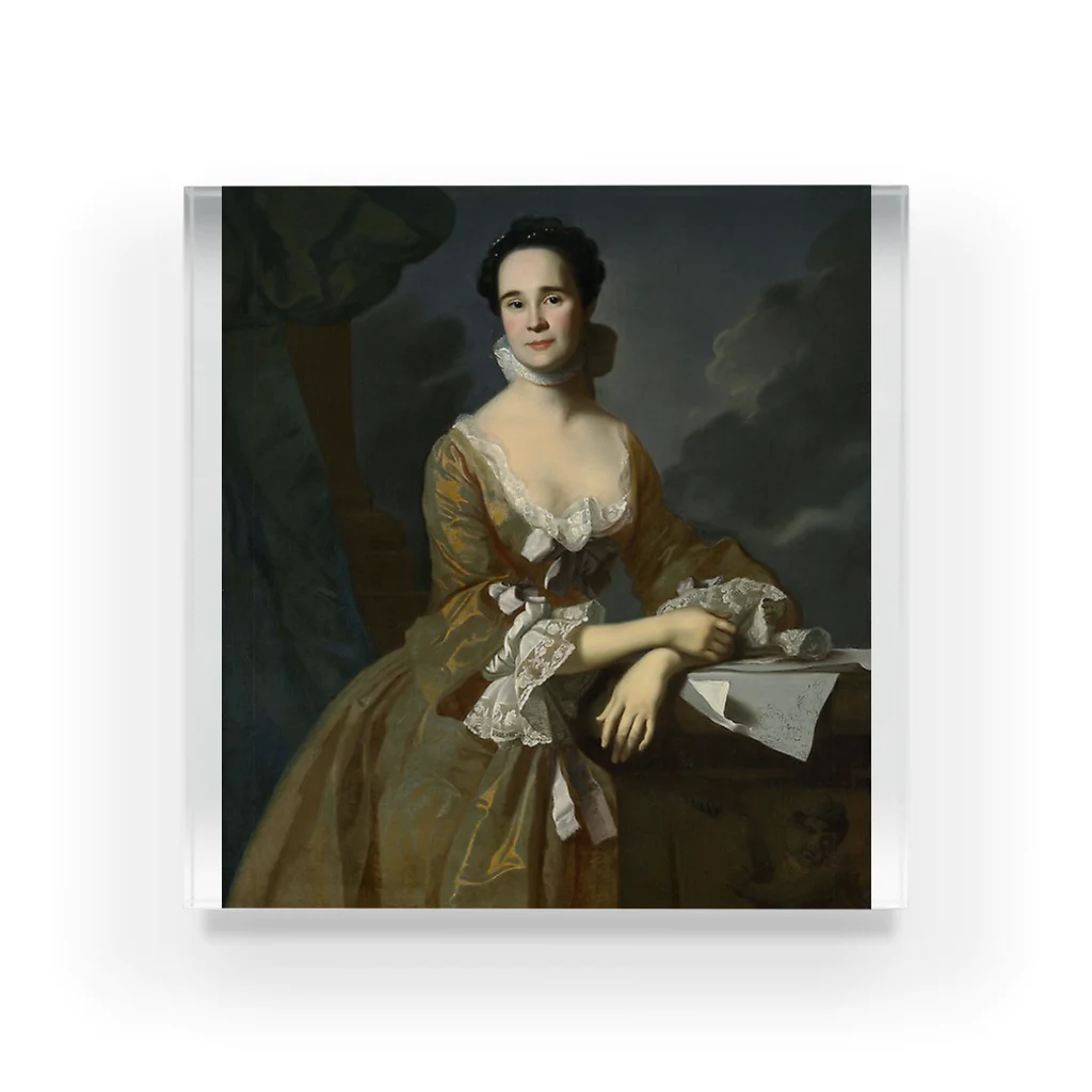 Art Institute ChicagoのMrs. Daniel Hubbard (Mary Greene), c. 1764 | John Singleton Copley Acrylic Block
