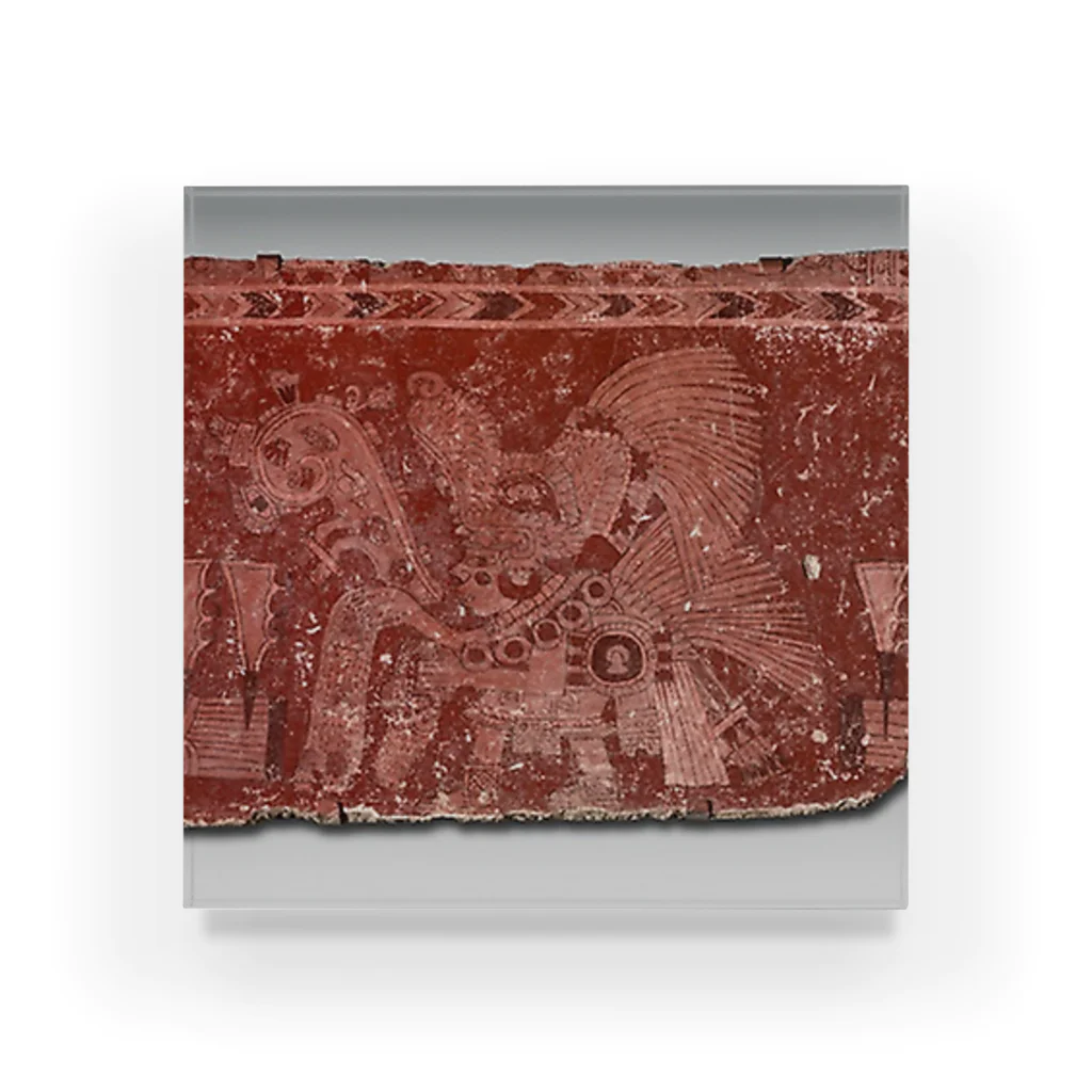 Art Institute ChicagoのMural Fragment Representing a Ritual of World Renewal, A.D. 500/600 | Teotihuacan Acrylic Block