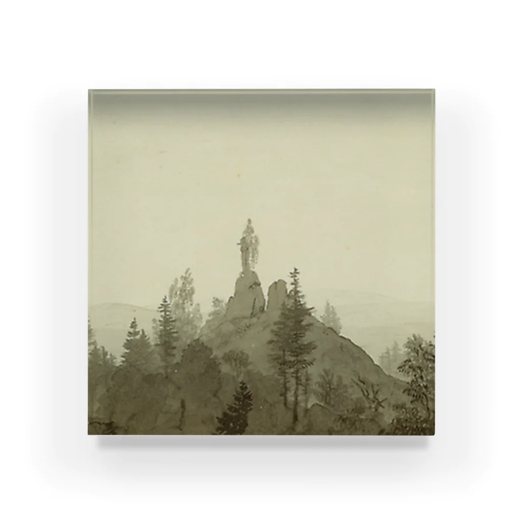 Art Institute ChicagoのStatue of the Madonna in the Mountains, 1804 | Caspar David Friedrich Acrylic Block