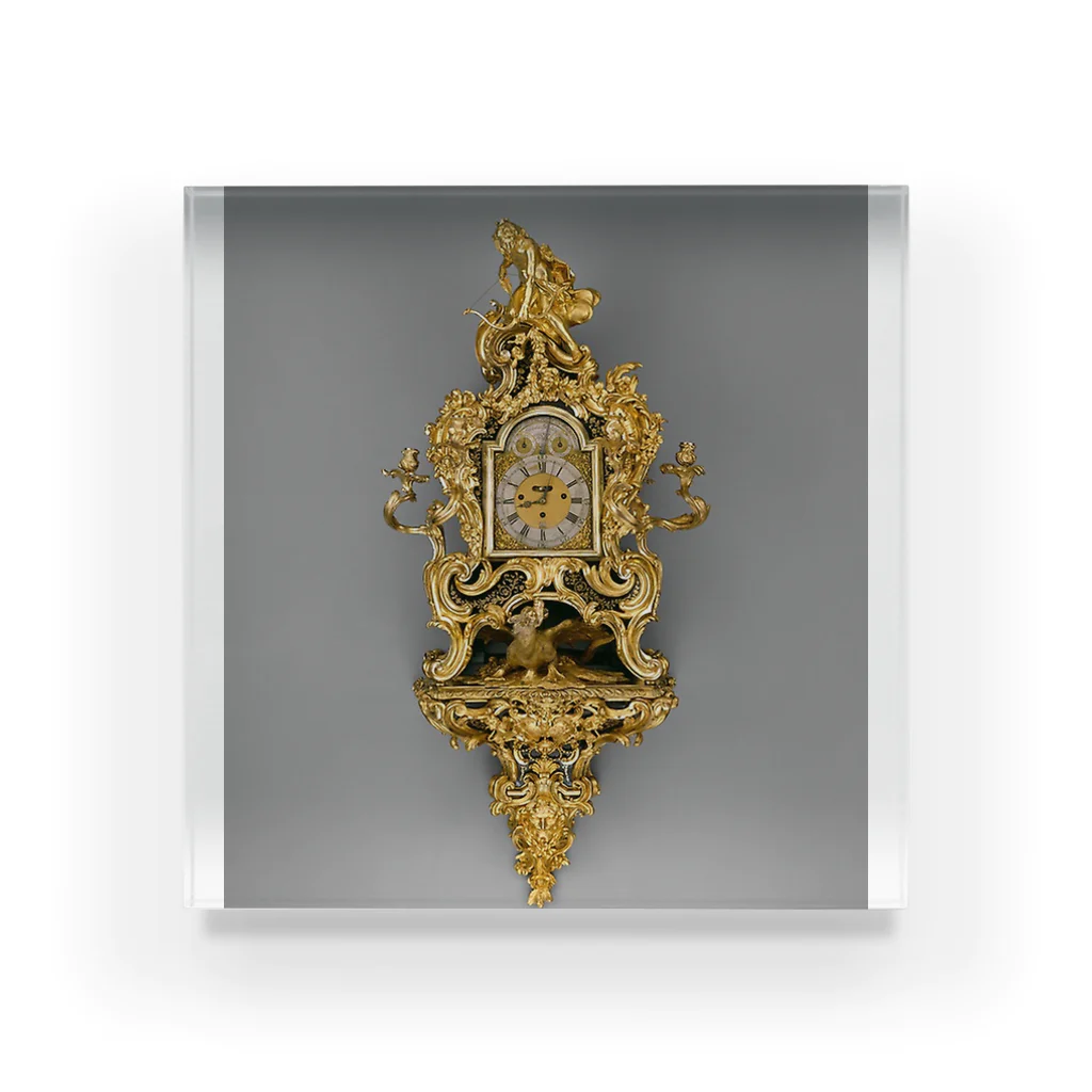 Art Institute ChicagoのWall Clock, 1735/40 | Jean Pierre Latz アクリルブロック