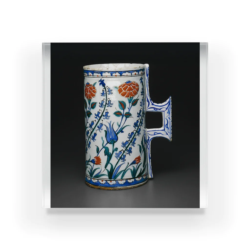 Art Institute ChicagoのTankard (Hanap) with Tulips, Hyacinths, Roses, and Carnations, Ottoman dynasty (1299–1923), late 16th century | Islamic Acrylic Block