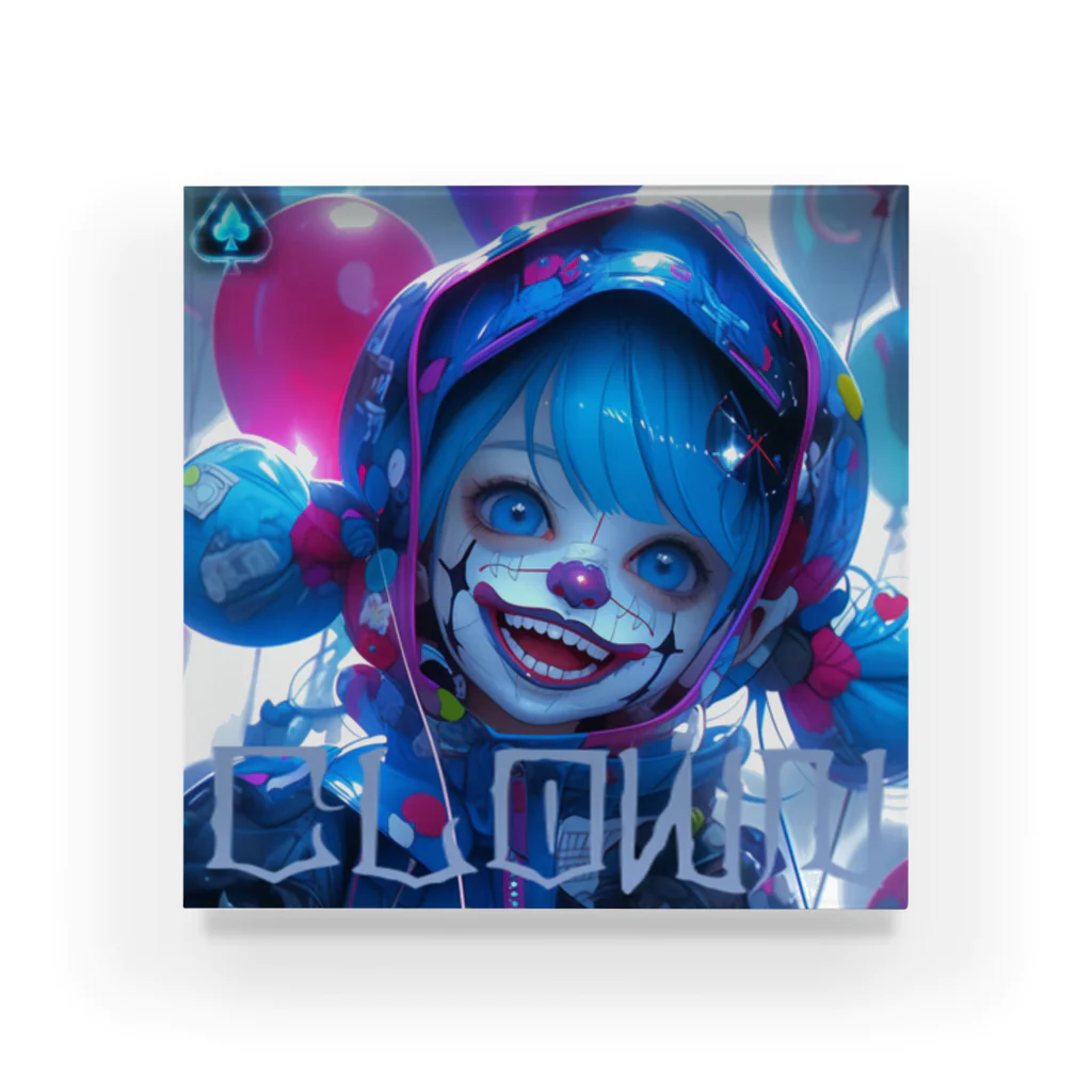 Son７のBlue Spade ♠CLOWN Acrylic Block