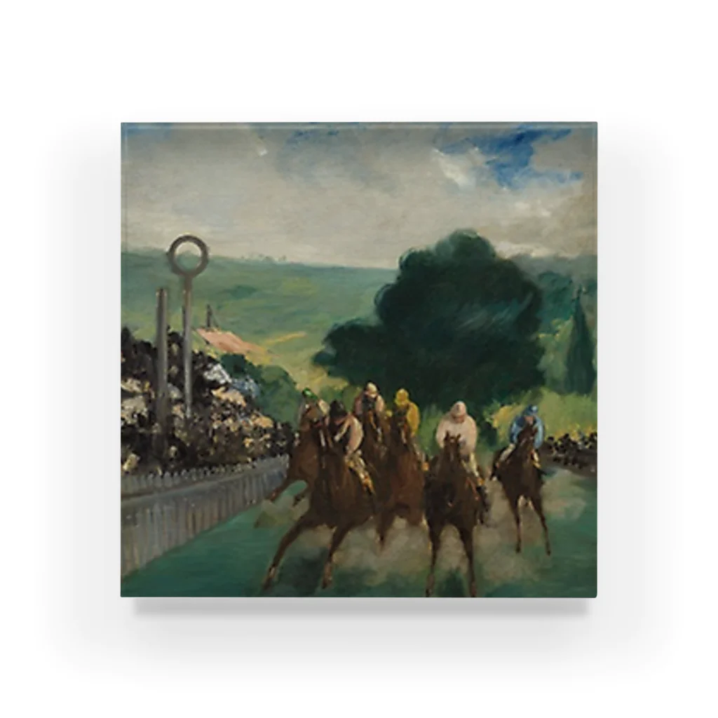 Art Institute ChicagoのThe Races at Longchamp, 1866 | Édouard Manet アクリルブロック