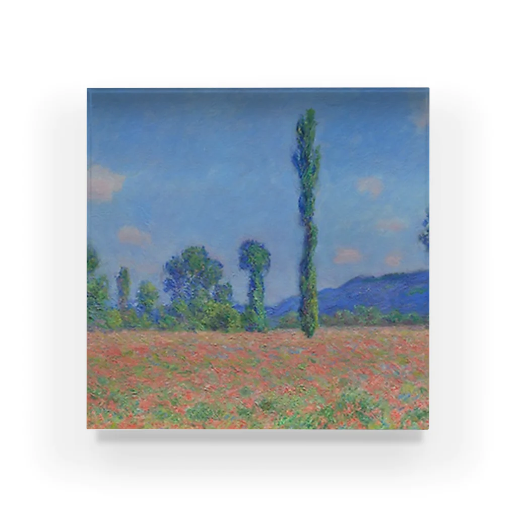 Art Institute ChicagoのPoppy Field (Giverny), 1890/91 | Claude Monet Acrylic Block