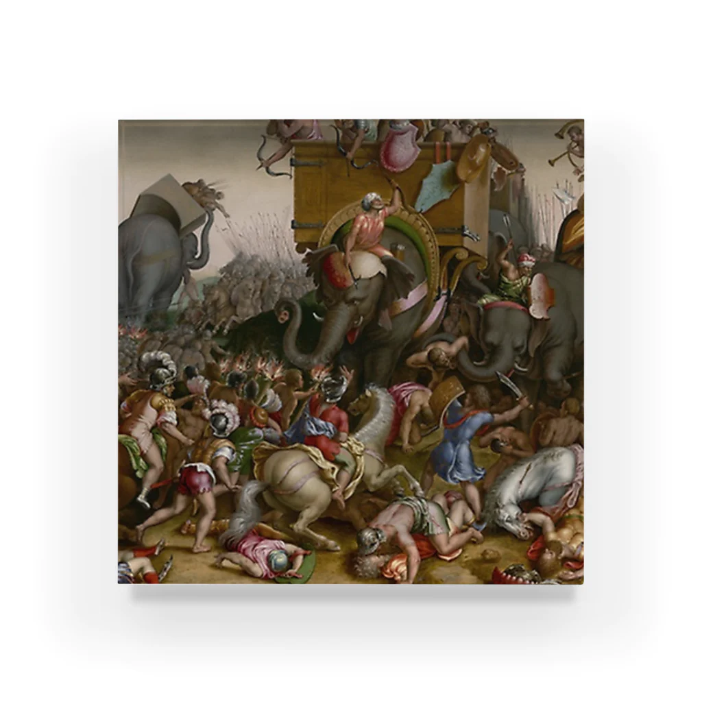 Art Institute ChicagoのThe Battle of Zama, after 1567 | Cornelis Cort Acrylic Block