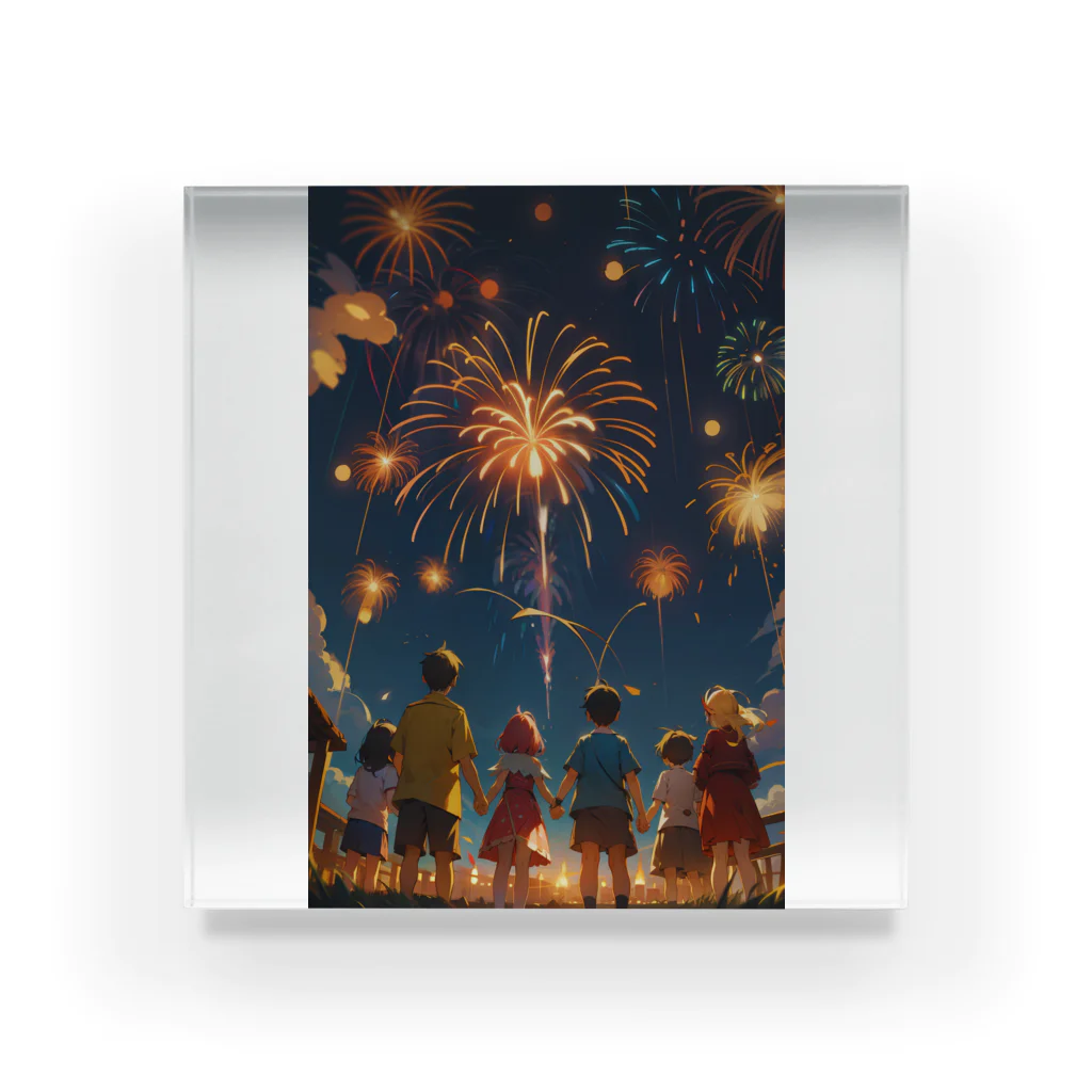 卯月なのかのFireworks Journey　〜夏の彩夜の旅〜　 No.3「 僕らの花園」 Acrylic Block