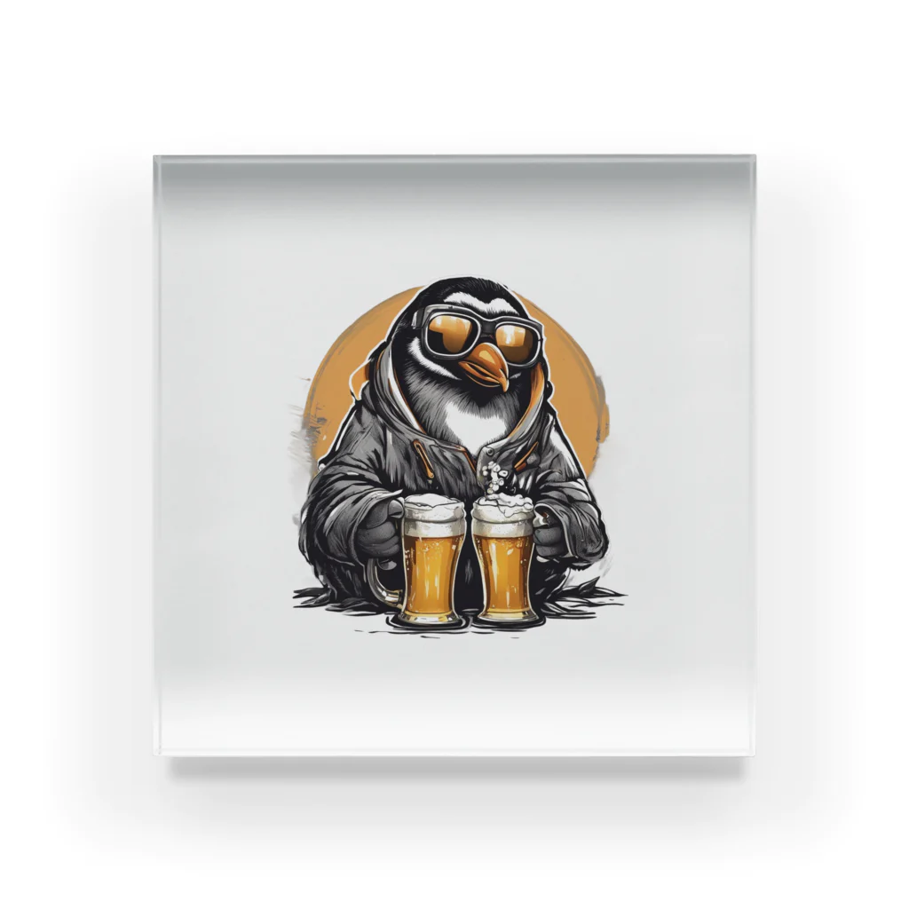 ペンギンスタイル_NKstyles2023のペンギン村の『ペンビール〜Penbeer〜』 Acrylic Block