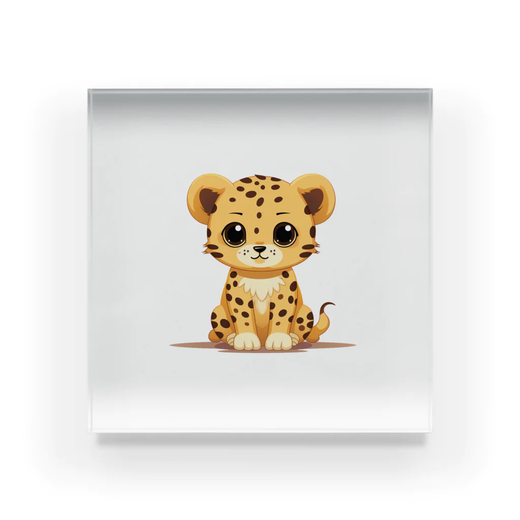 BunnyBloomのcute cheetah アクリルブロック