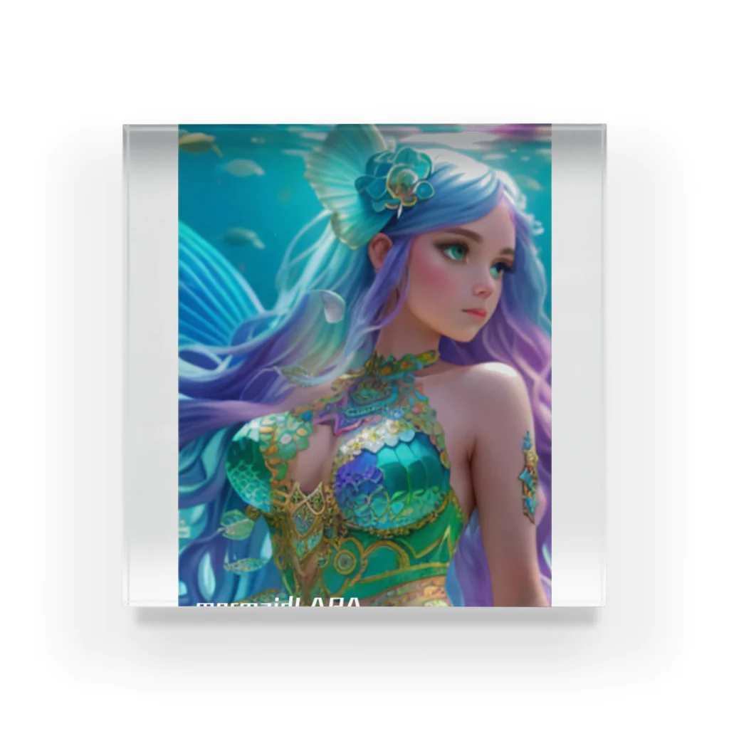 💖宇宙整体♪🌈♪こころからだチャンネル♪💖の mermaid  LARA Acrylic Block