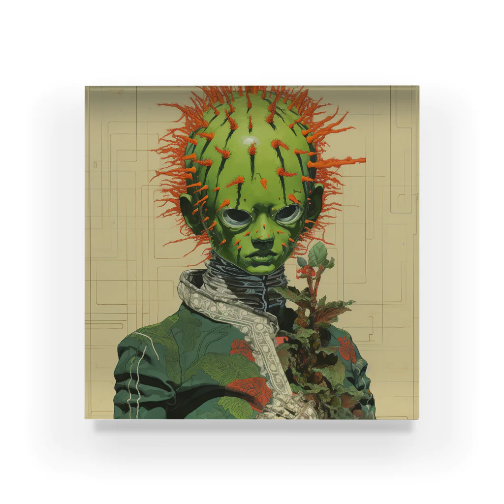 Cyber CactusのCactus - Man 1 Acrylic Block