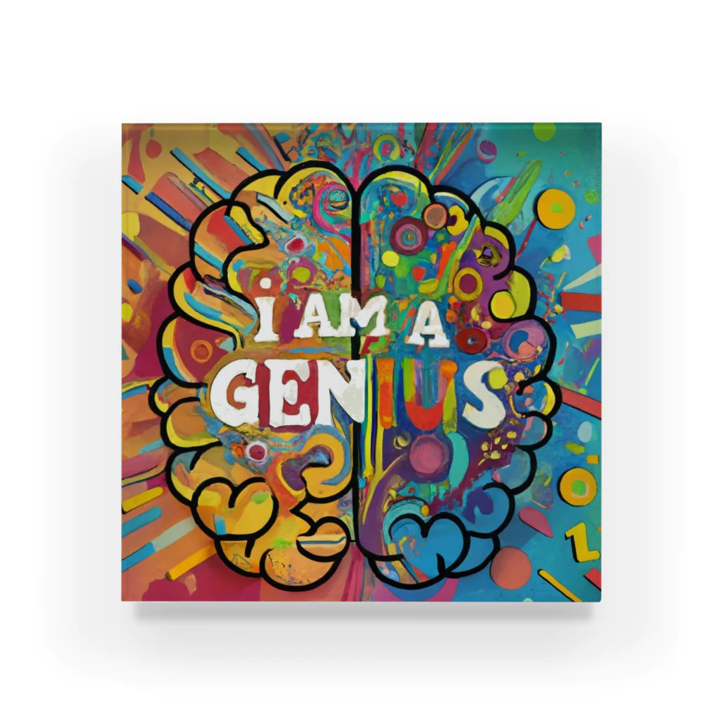 ノイトランナウェイのI am a genius 私は天才だ Acrylic Block