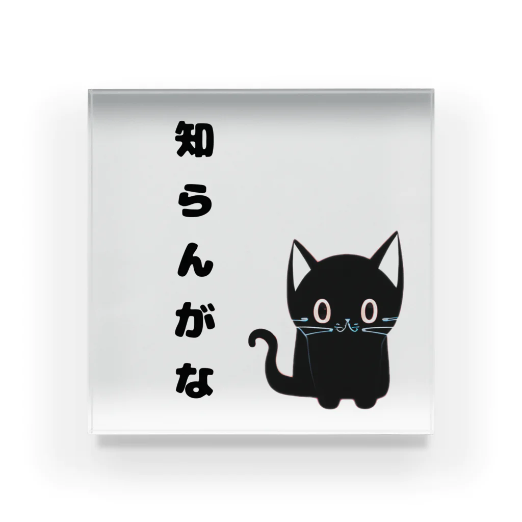 黒ねこまろんの雑貨屋さんの🐾黒猫マロンの関西弁•名言🐾 アクリルブロック