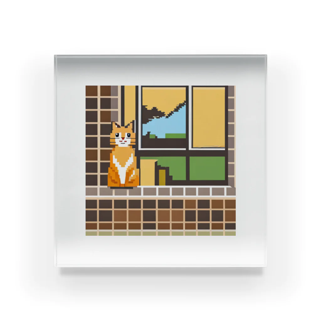 getprizeのドット絵の猫 アクリルブロック