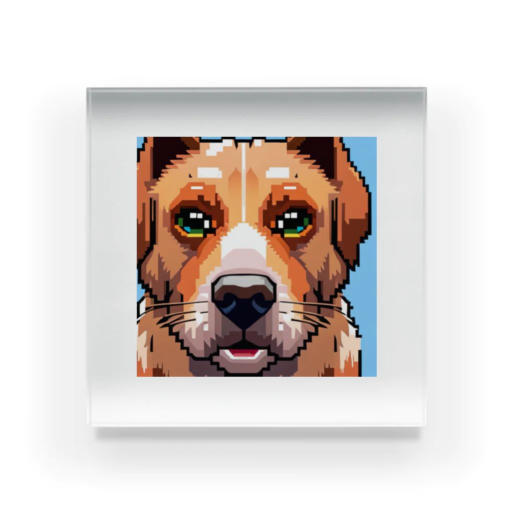 getprizeのドット絵の犬 アクリルブロック