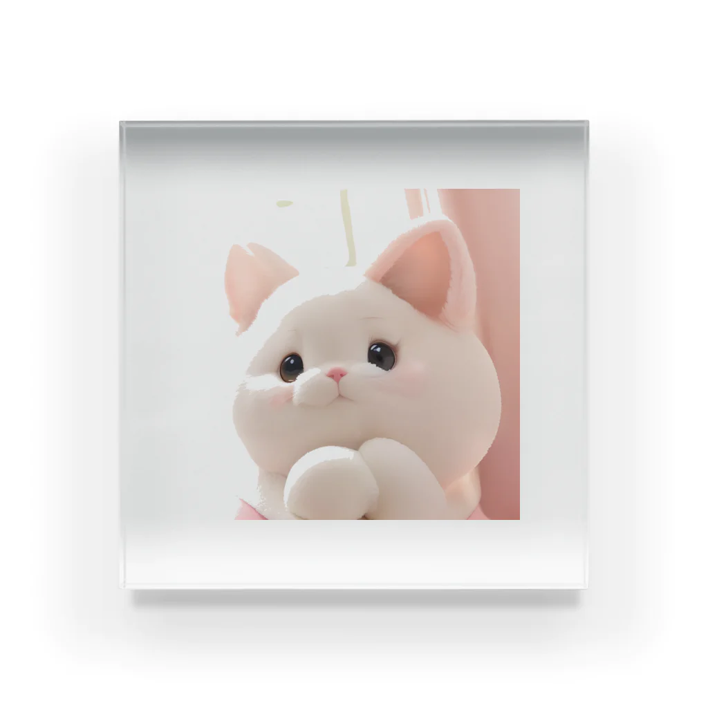 せつのおねがいネコちゃん Acrylic Block