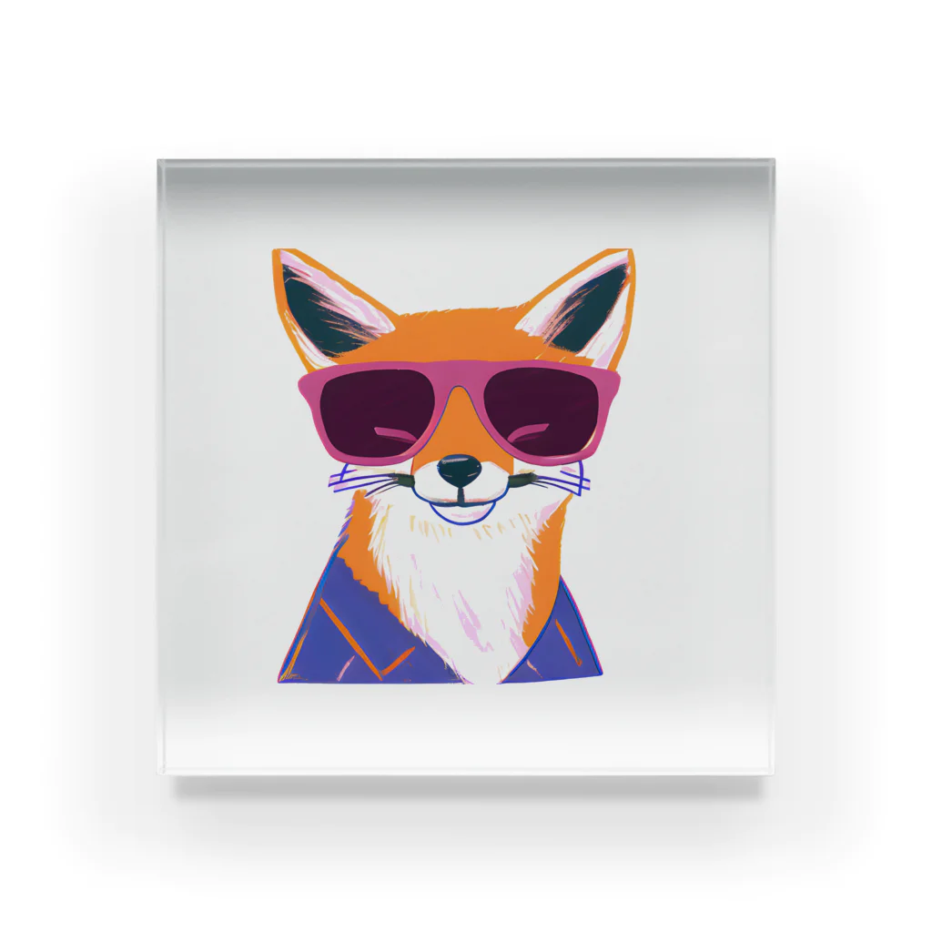 JohnnyのFashionable Fox アクリルブロック