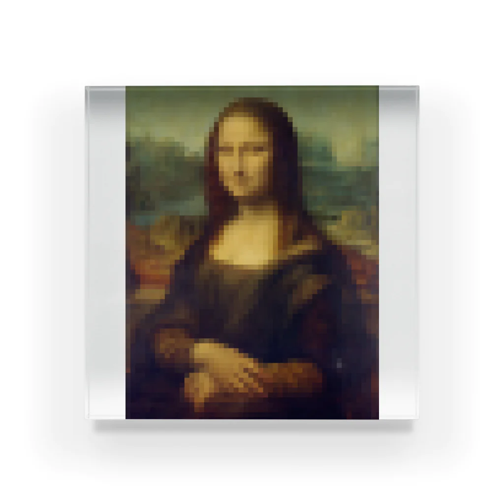 DRIPPEDのモザイクの女性 -the Mona Lisa モナ・リザ- アクリルブロック