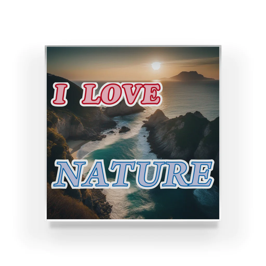 wataru-ingのI LOVE NATURE Acrylic Block