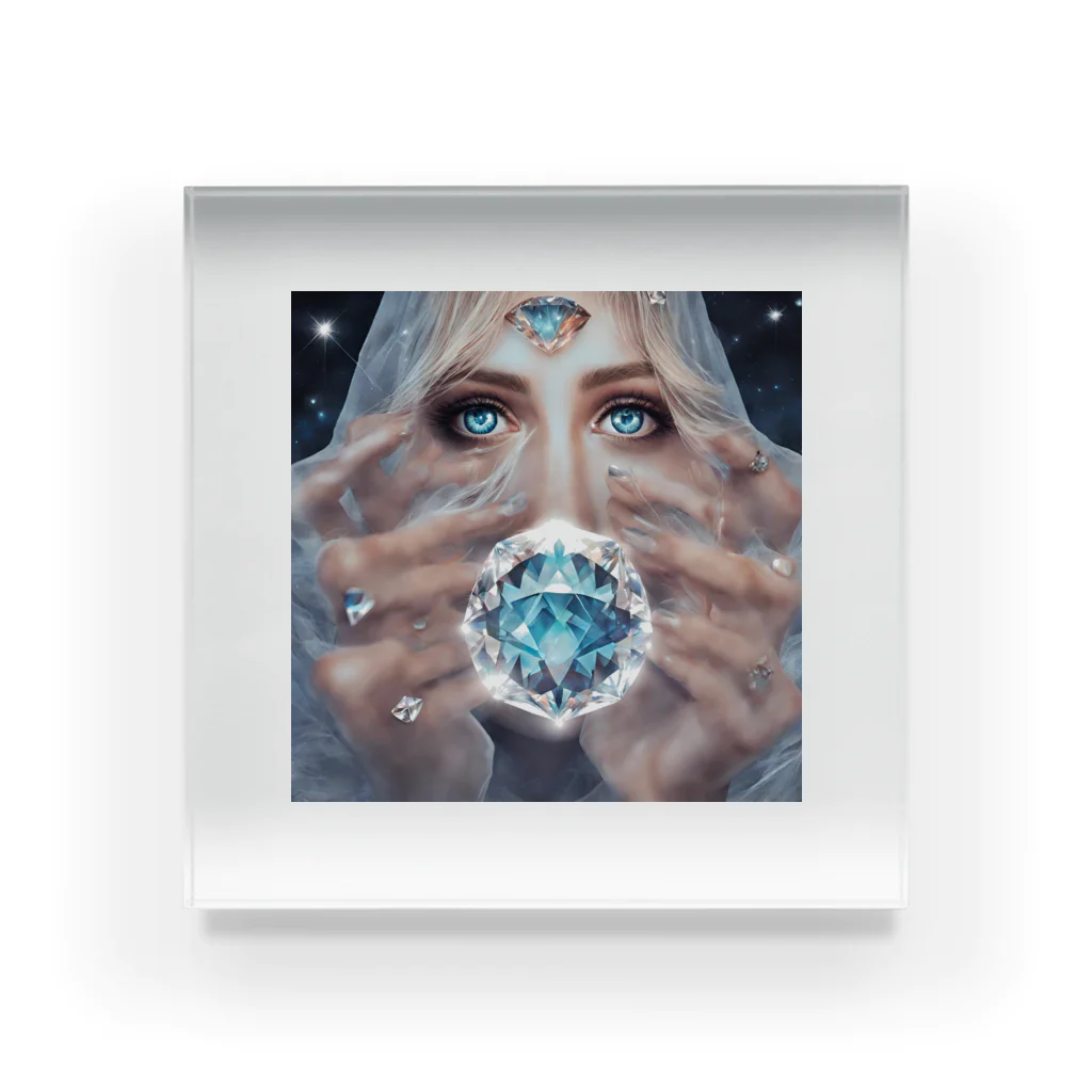 Ri-2のダイヤモンド女性と神秘 Acrylic Block