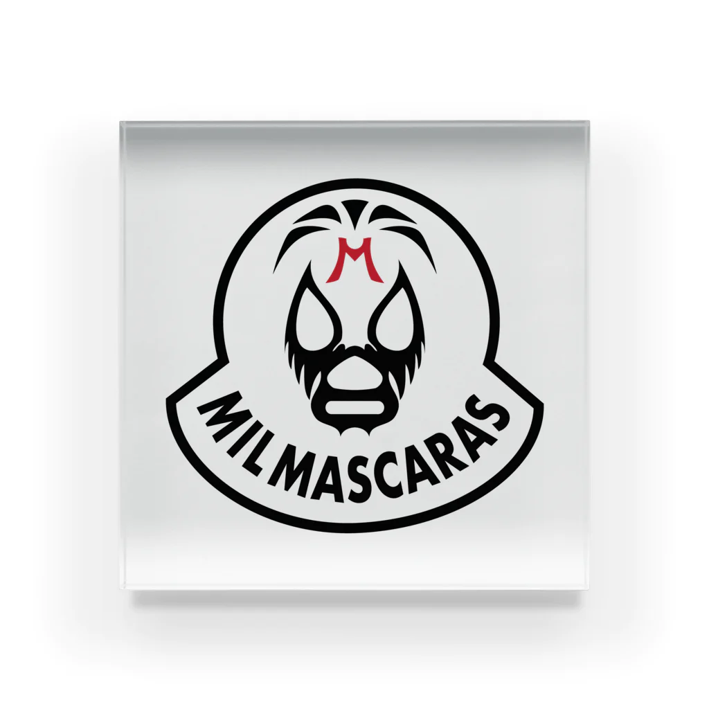 DRIPPEDのMIL MASCARAS-ミル・マスカラス ワッペン型ロゴ アクリルブロック