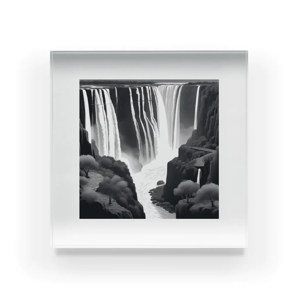 YoMiTの有名な観光スポットイメージ画像：ヴィクトリア滝（ザンビア、ジンバブエ） アクリルブロック