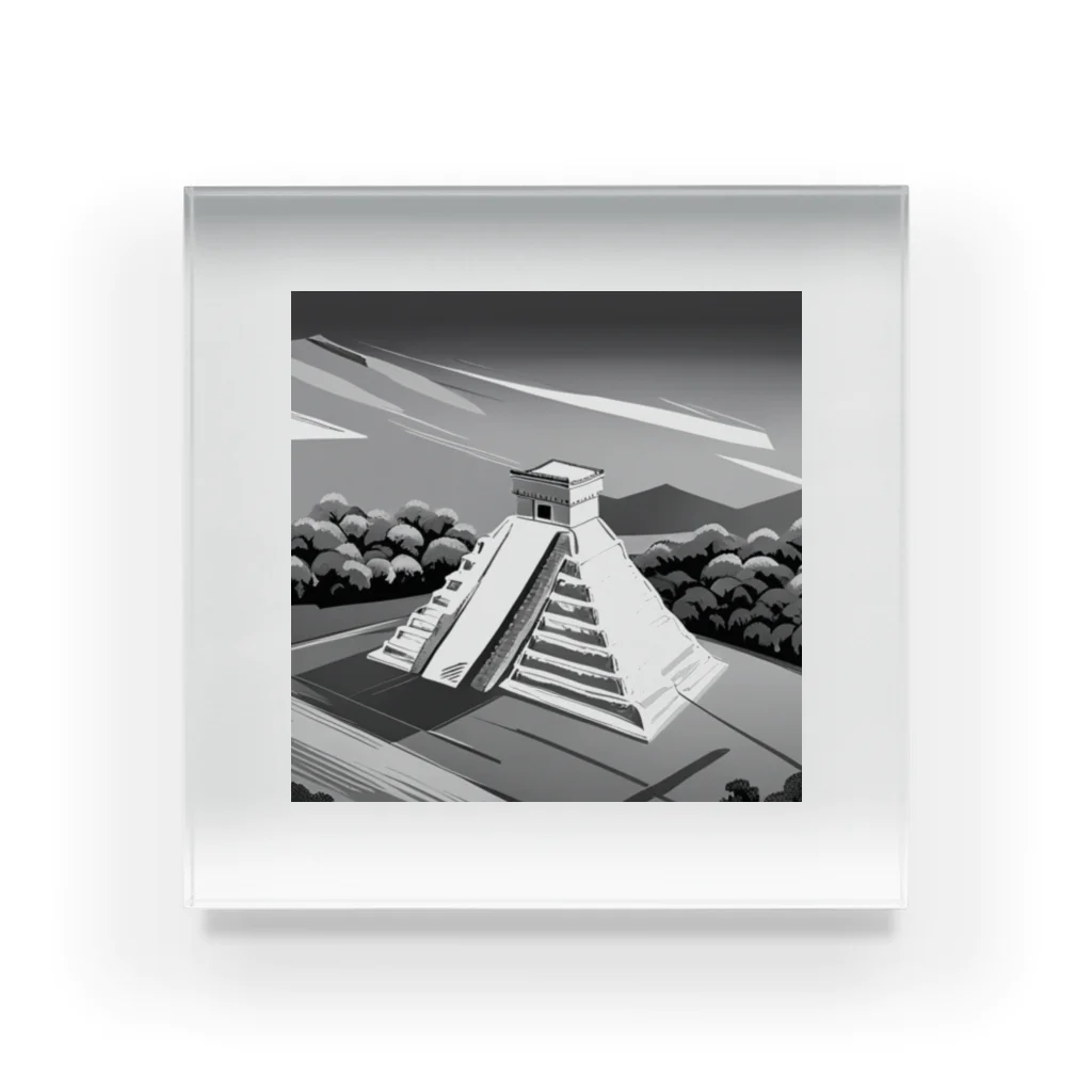 YoMiTの有名な観光スポットイメージ画像：チチェン・イッツァ（メキシコ） Acrylic Block