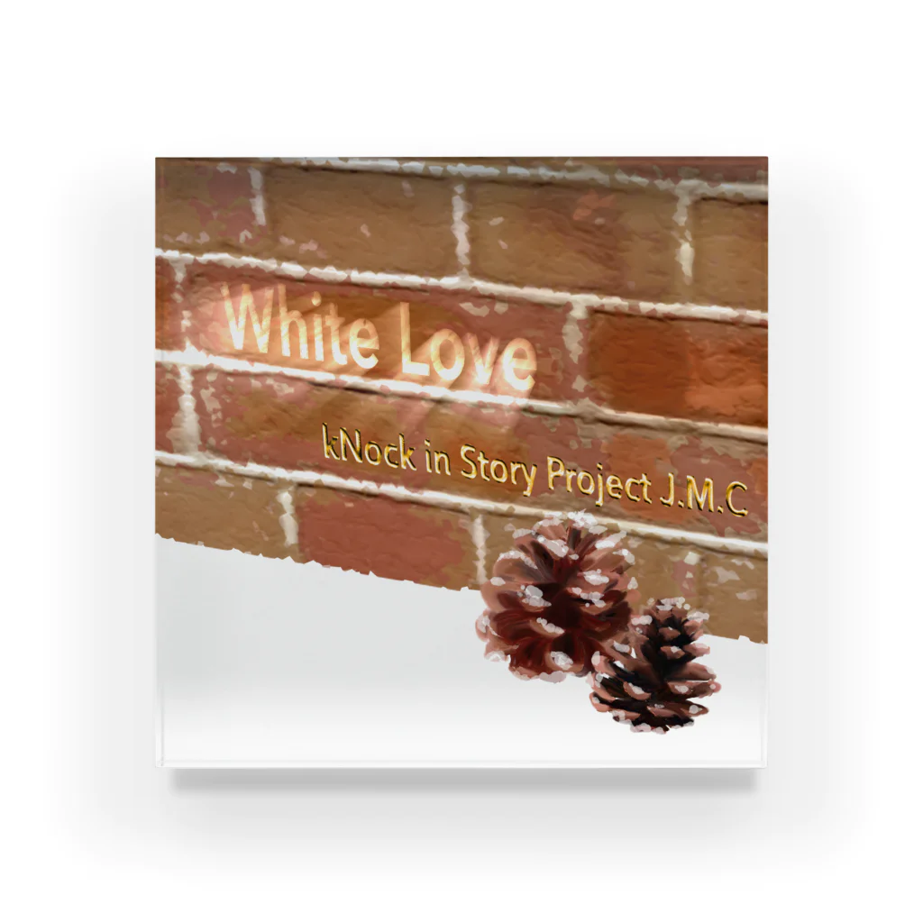 🌕朧月夜と紅茶時間☕️🫖のWhite Love‘ アクリルブロック