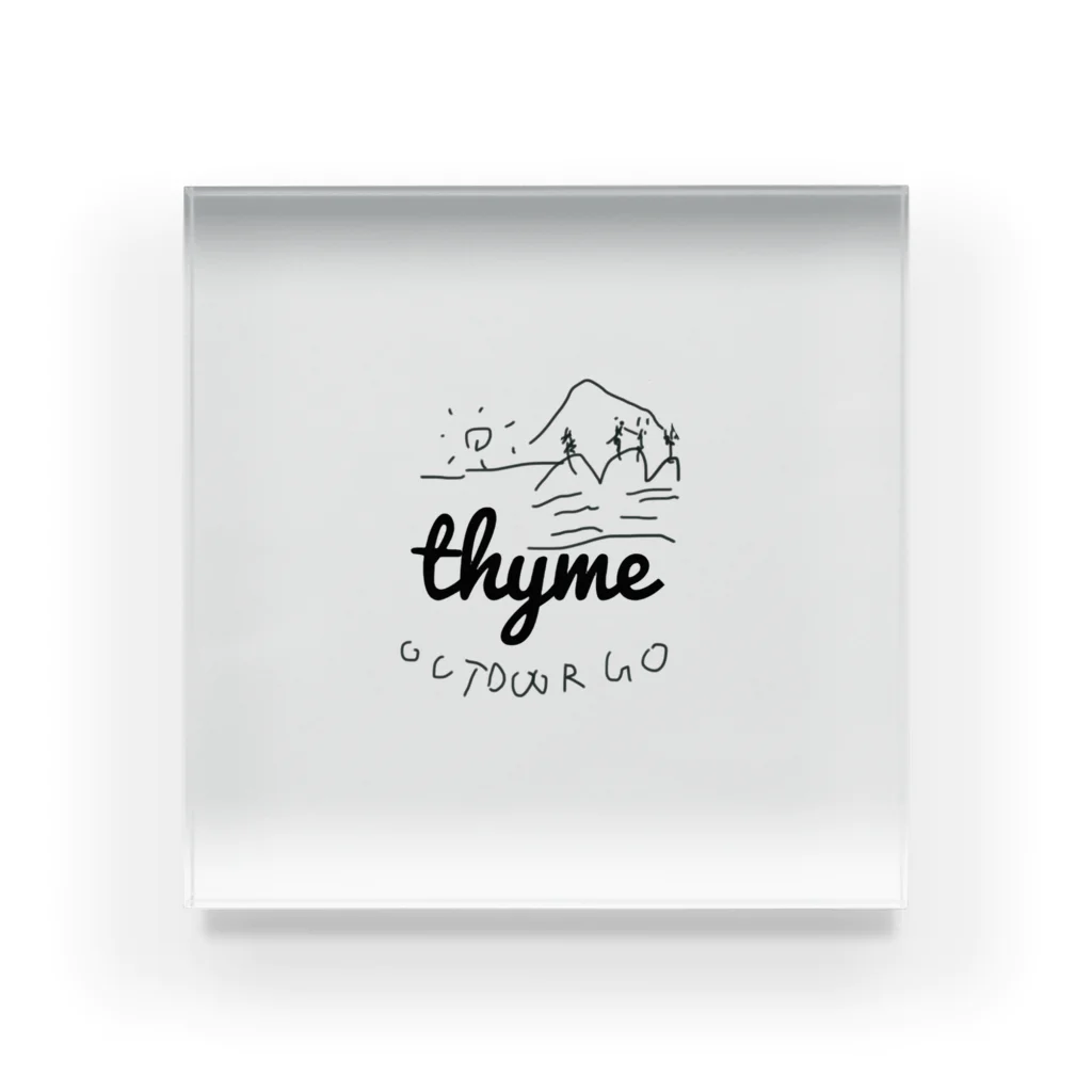 thymeのthyme Outdoor go アクリルブロック