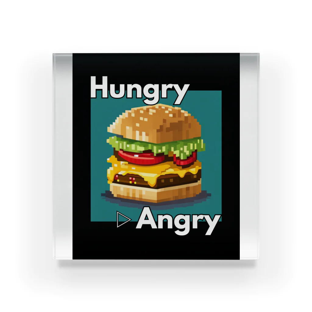 hAngryの【ハンバーガー】hAngry  Acrylic Block