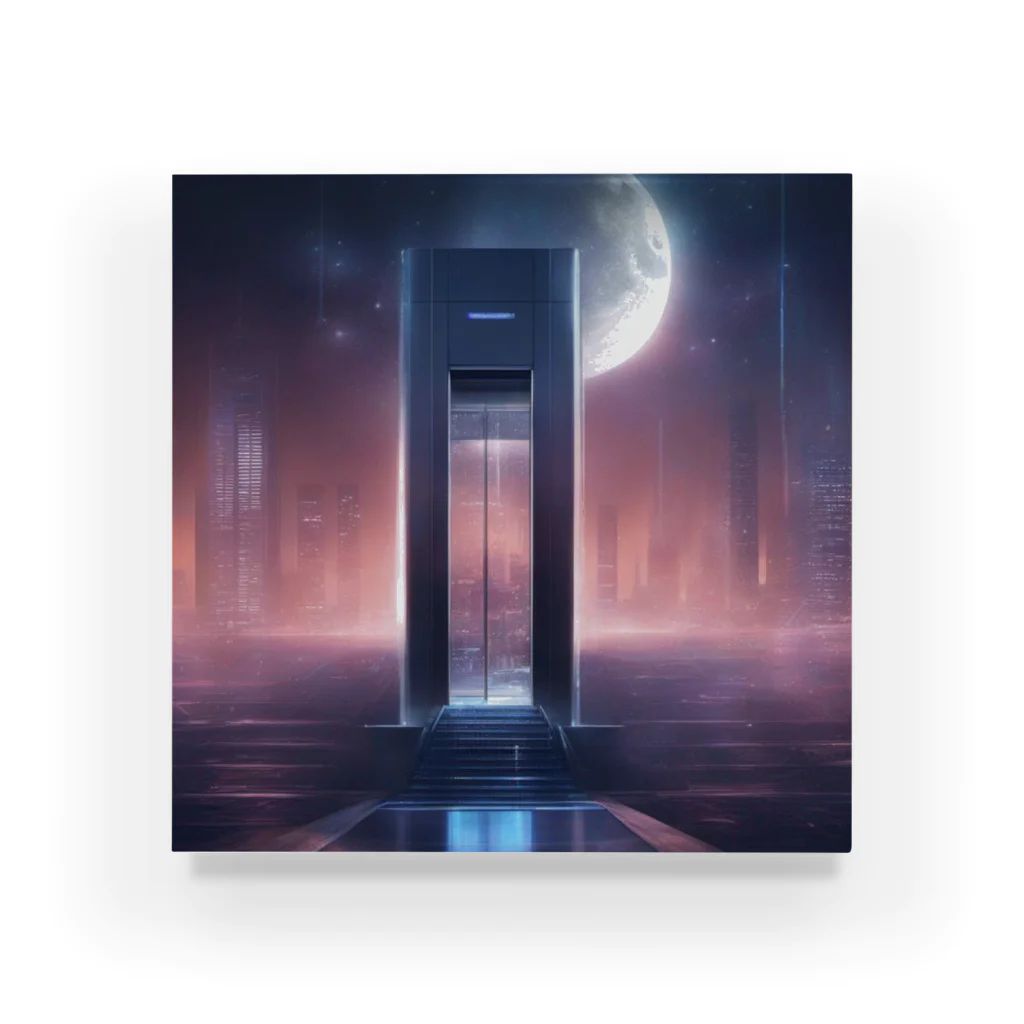  Neo Nature Threads（ネオ ネイチャー スレッズ）の星のアセント サイバーエレベーター　～Stellar Ascent  Cyber Elevator～ Acrylic Block