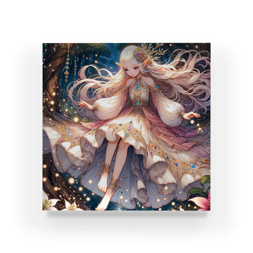 Sesilionの星の精霊の夜舞 Dance of the Star Spirit Acrylic Block