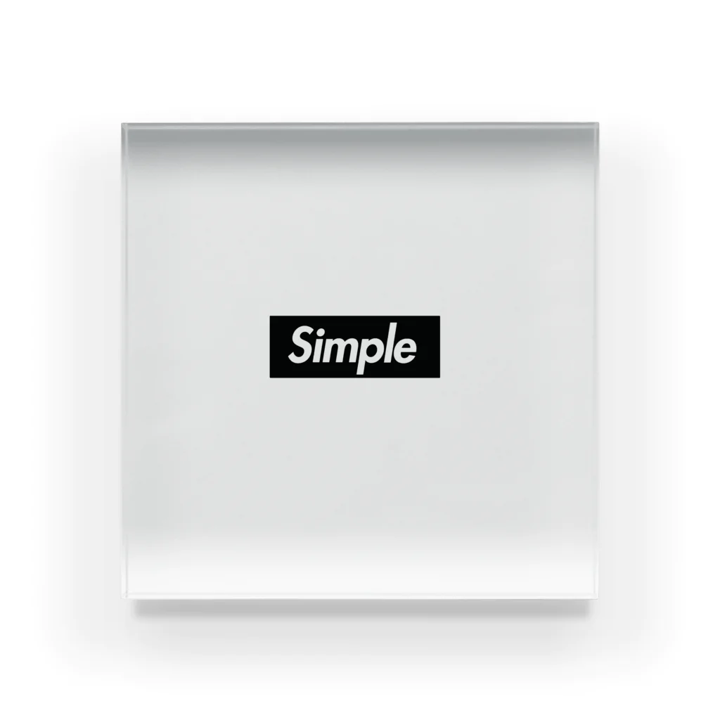 おもしろいTシャツ屋さんのsimple　シンプル Acrylic Block