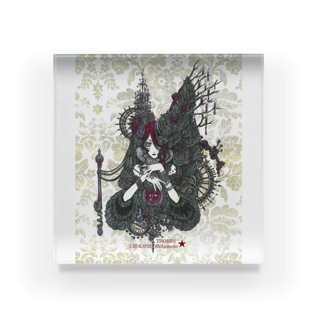 THORES柴本(トーレスしばもと) THORES Shibamotoの黒魔女の視線 Acrylic Block