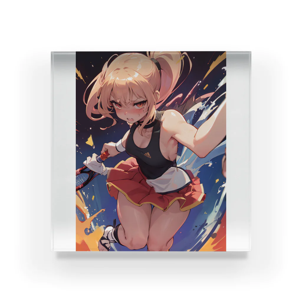 T-tyuruのテニス少女 Acrylic Block