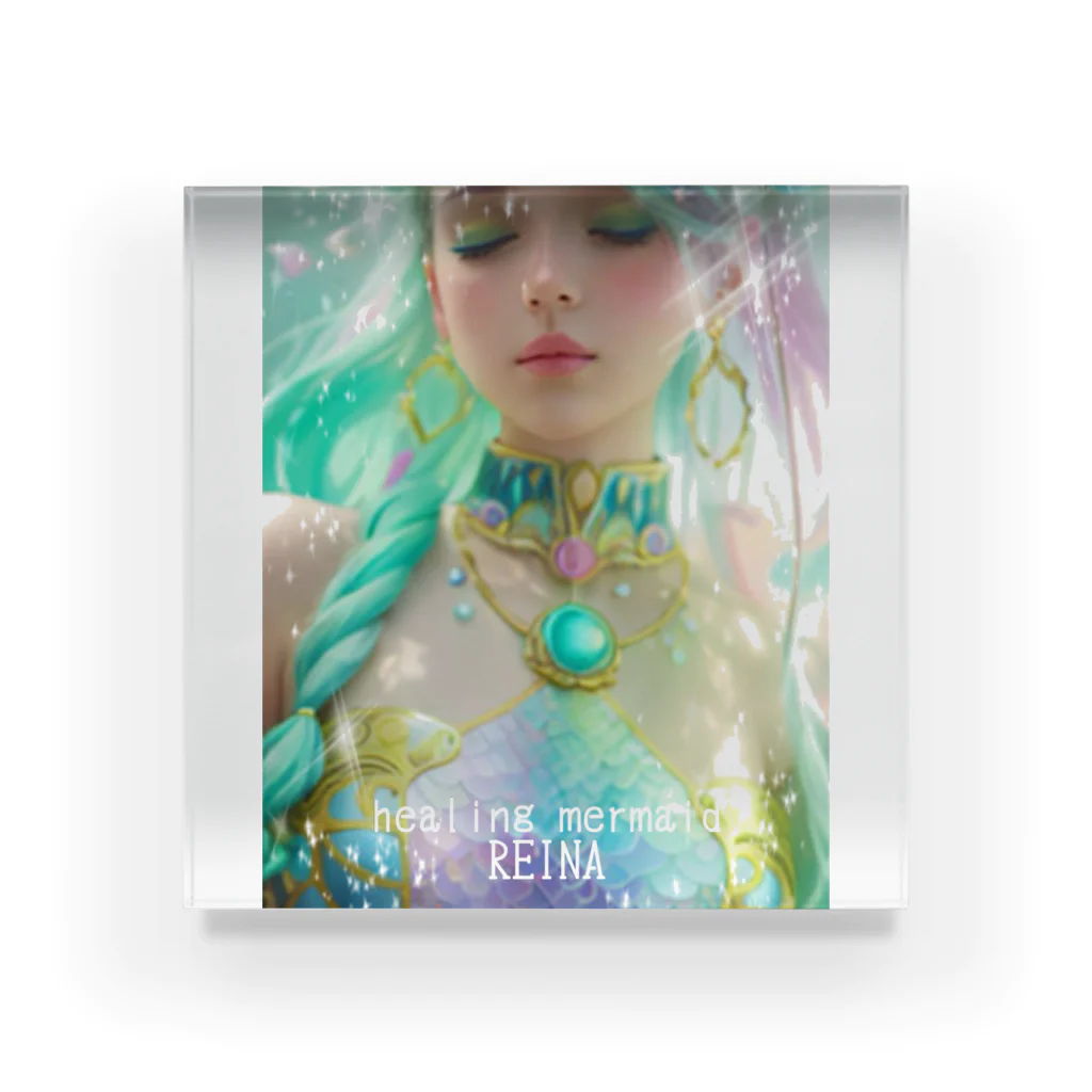 💖宇宙整体♪🌈♪こころからだチャンネル♪💖のhealing mermaid  REINA アクリルブロック