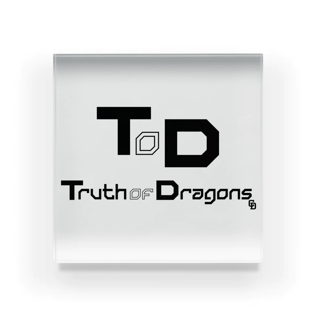 中日ドラゴンズ公式YouTubeチャンネル グッズショップの【NEW】Truth of Dragons2023 ロゴ黒小物グッズ Acrylic Block