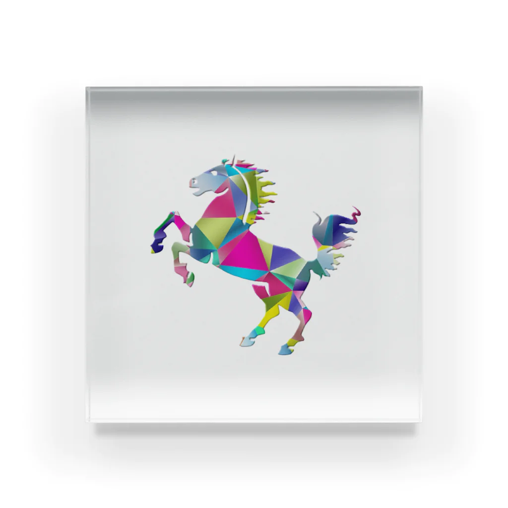 mumusの馬　chromatic Acrylic Block