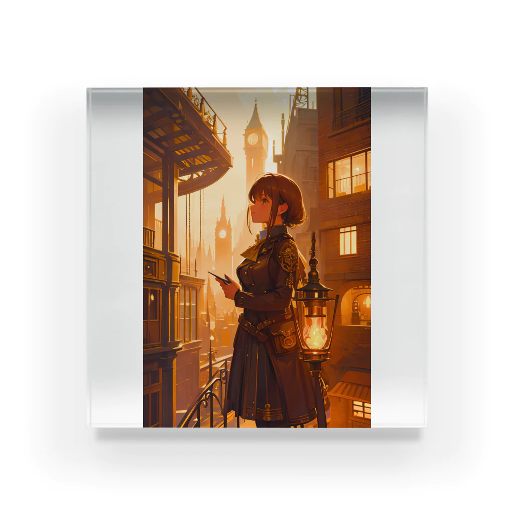 卯月なのかのSteampunk Journey　〜ノスタルジア溢れる蒸気機関の世界の旅〜　No.2「Steampunk days」 Acrylic Block