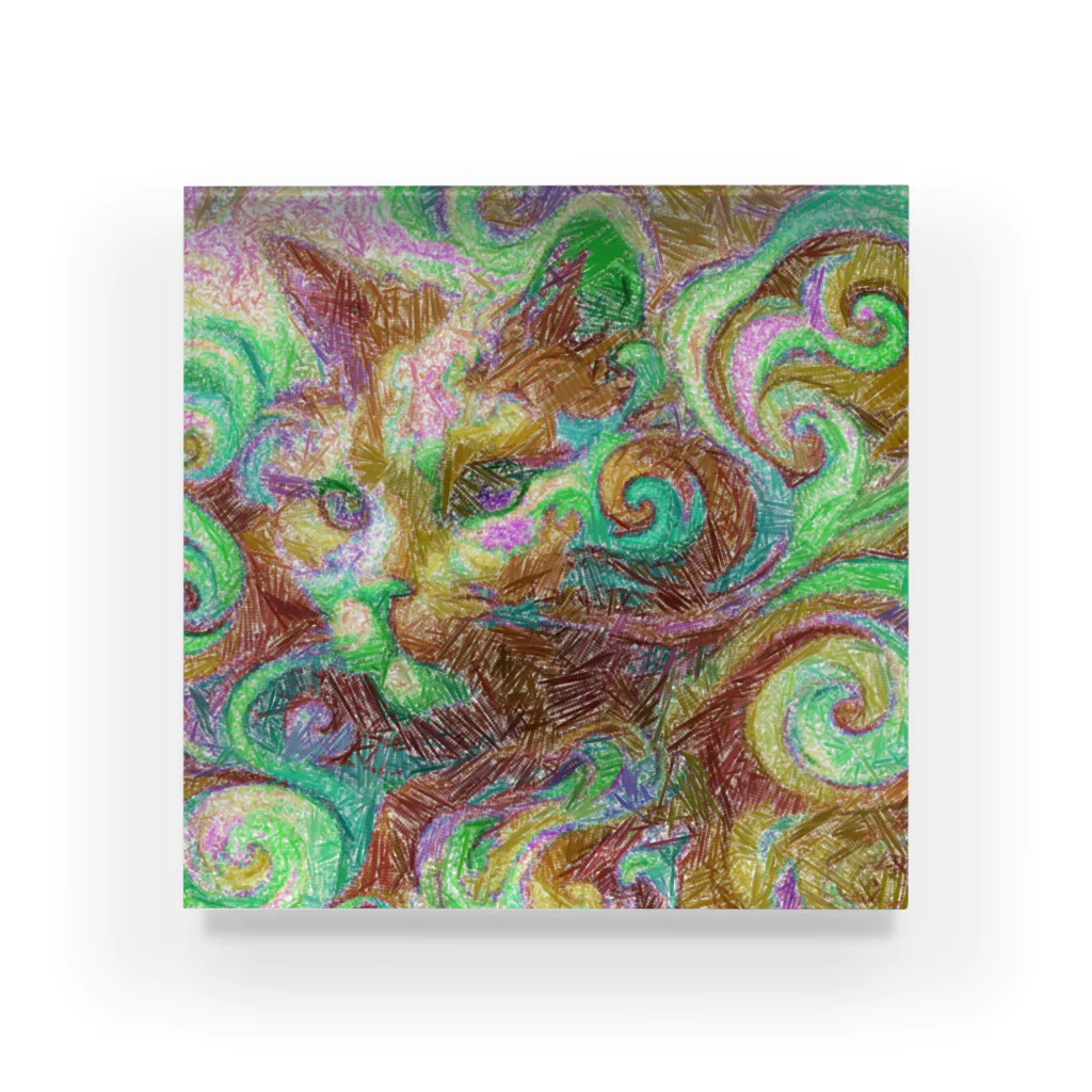 Distorted Chromatic DreamのWhimsical Feline Dream #1/6 Acrylic Block