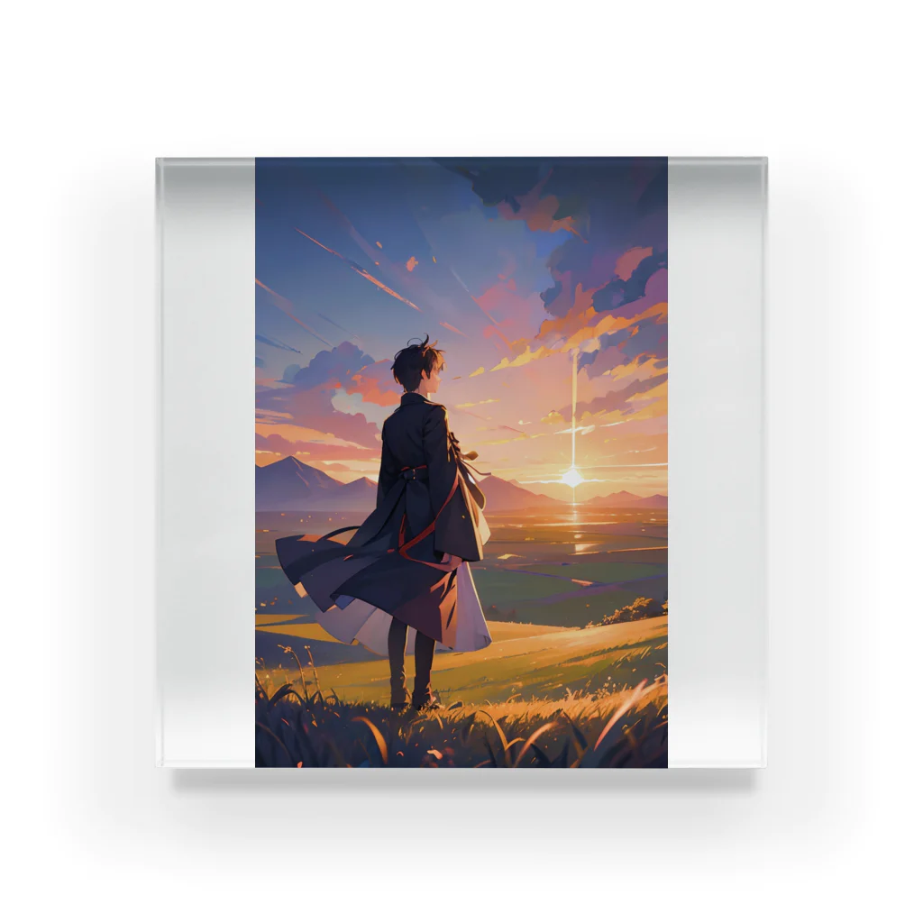 卯月なのかのTwilight Countryside Journey  〜黄昏に包まれる故郷の旅〜　No.1「An ordinary day」 Acrylic Block