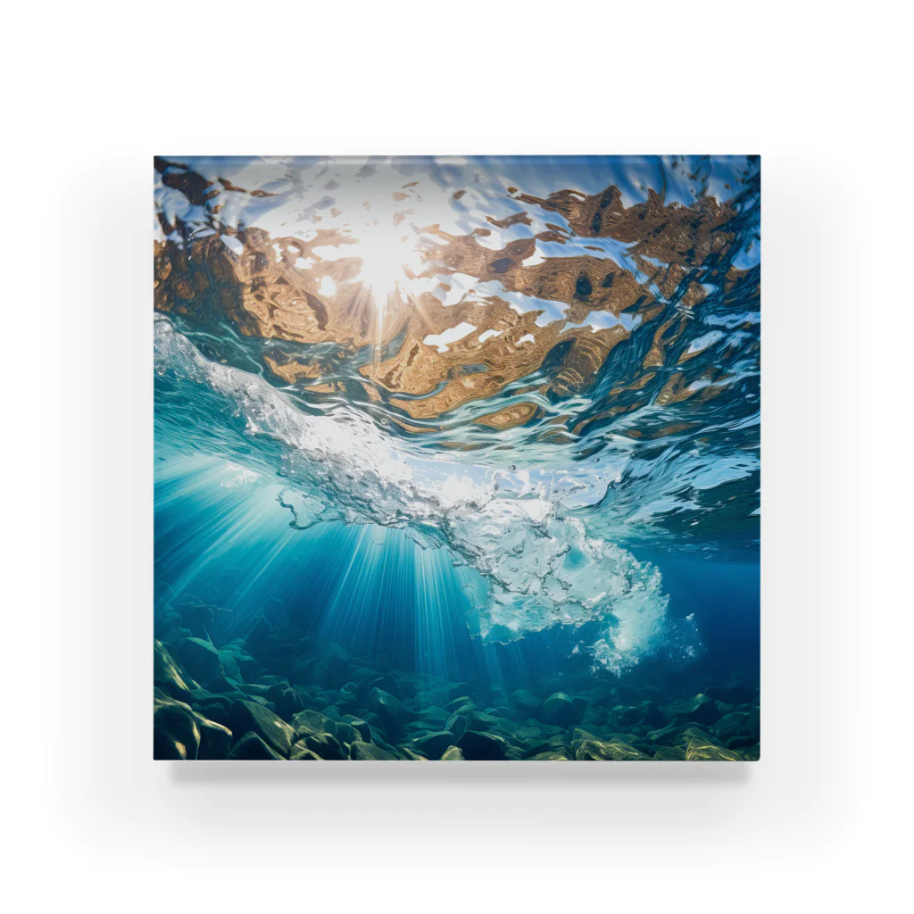 bennkeinomiseのThe light being absorbed by the sea Acrylic Block