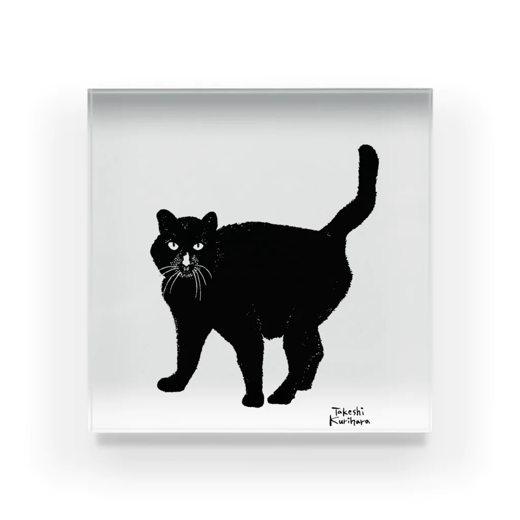 TakeshiKuriharaArtの黒猫 / Black Cat  Acrylic Block