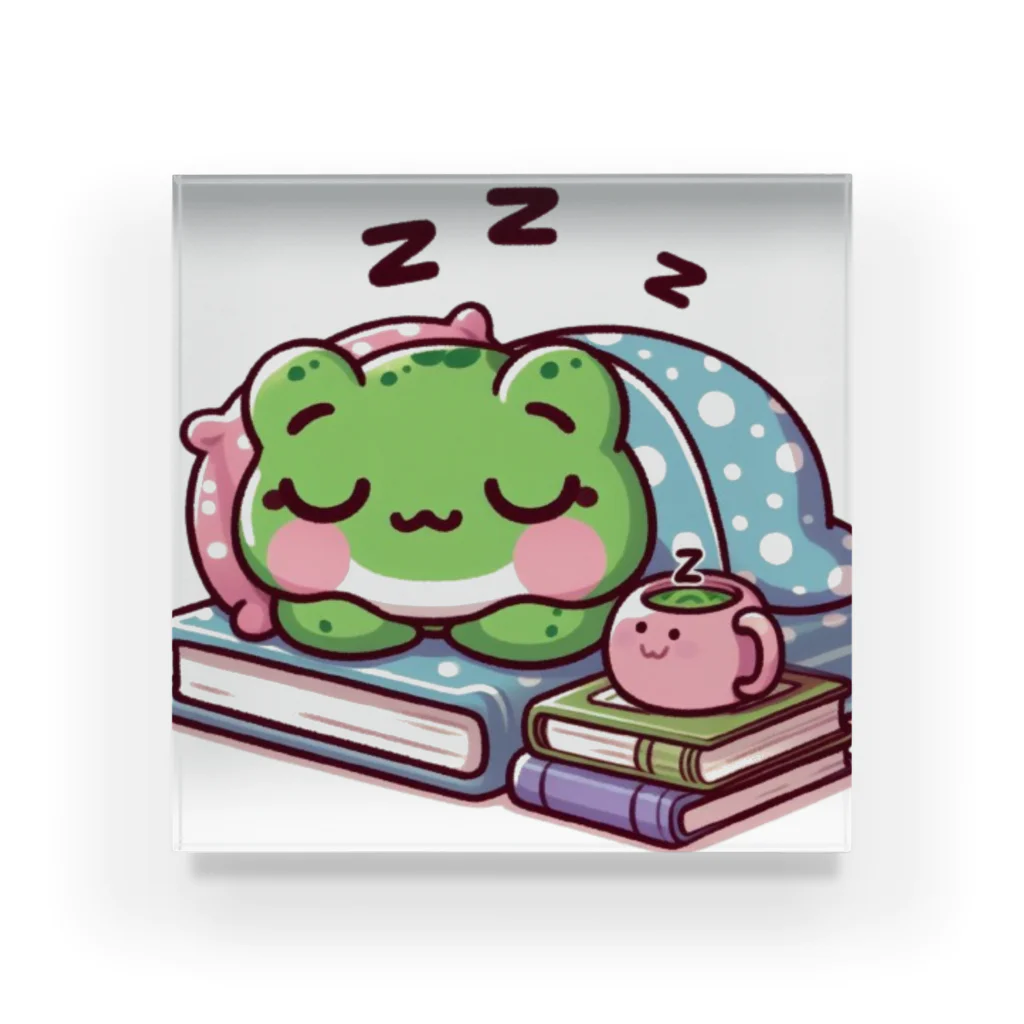 Shiba_IncのSleeping frogs(熟睡する蛙) Acrylic Block