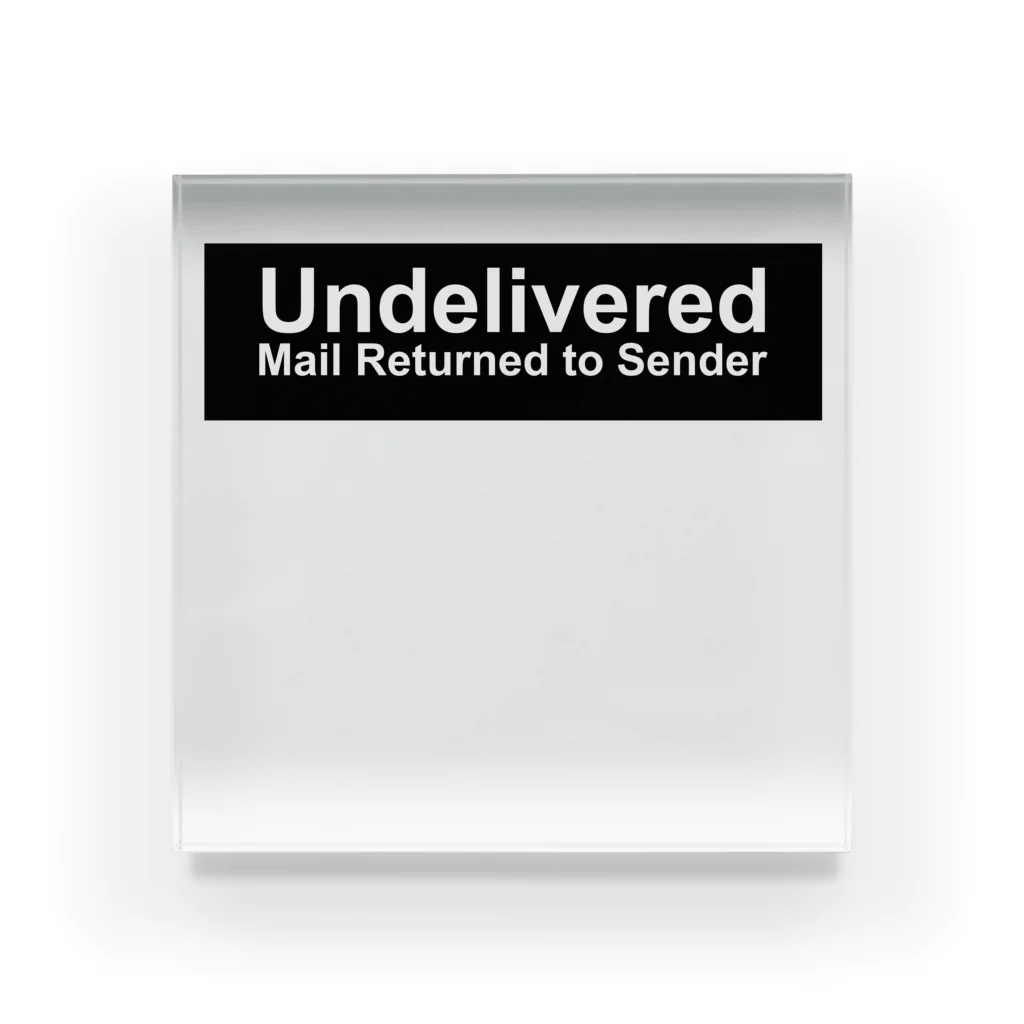 BONBONのUndelivered  Mail Returned  to Sender-BK アクリルブロック