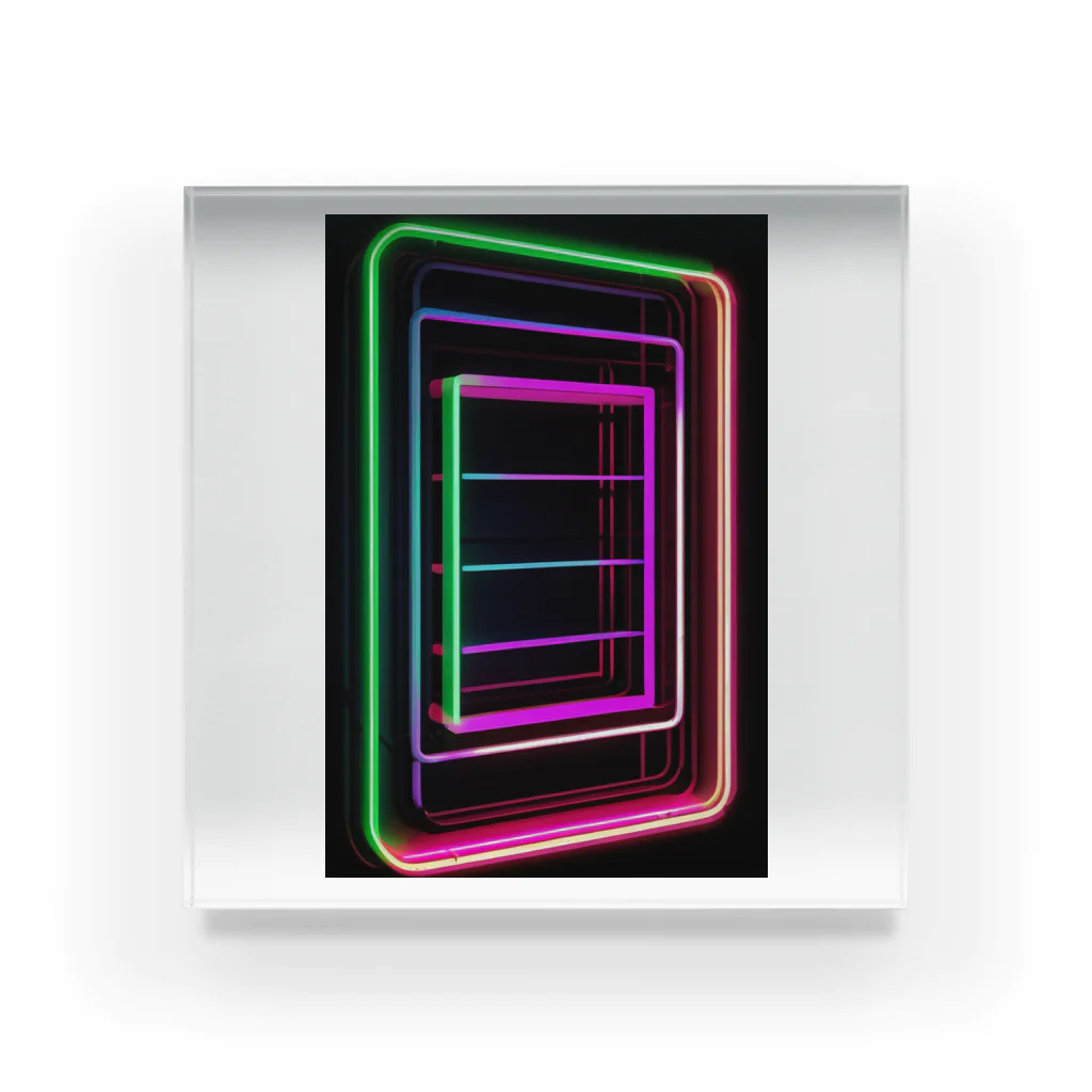 Association Against Mirroring SelfiesのAbstract_Neonsign Acrylic Block