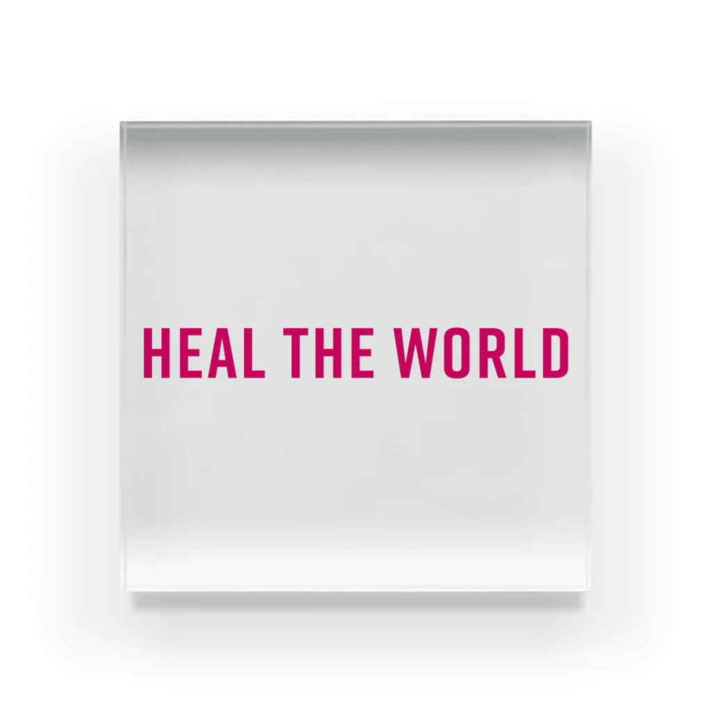 GreenCrystalのHeal the world Acrylic Block